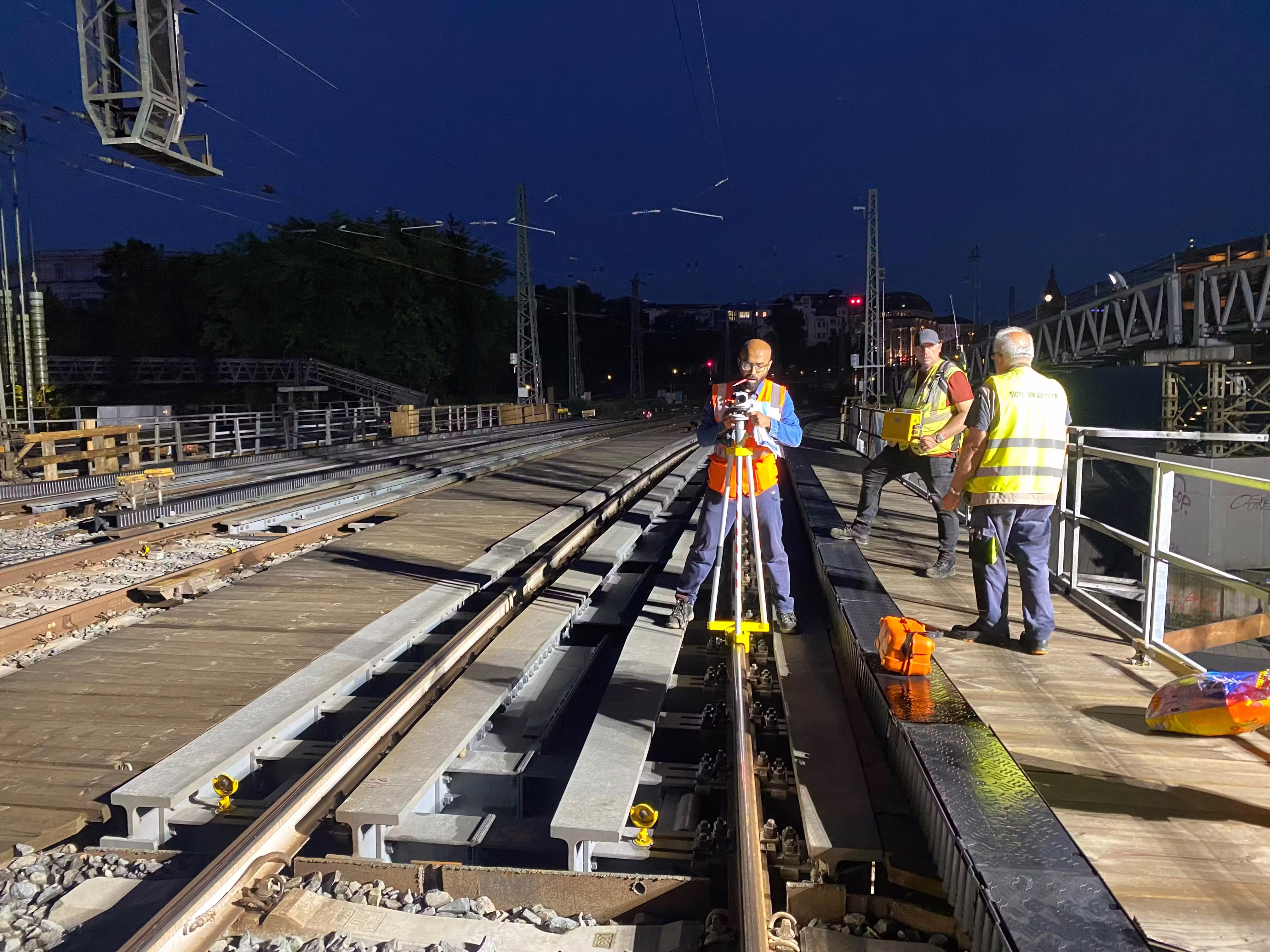 Track surveying for rail geometry